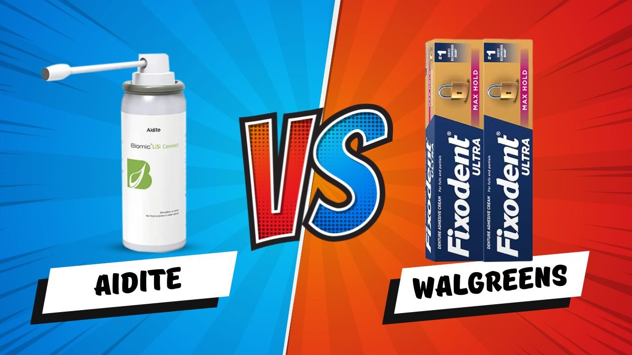 Adite vs Walgreens Dental Adhesive