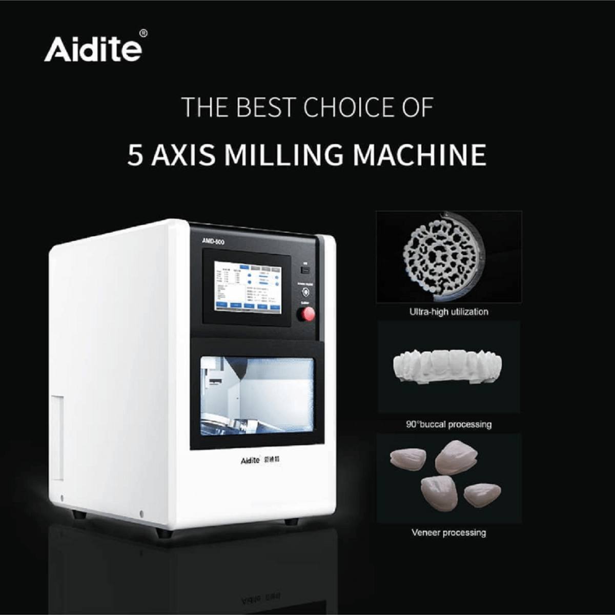 Aidite AMD 500 dental milling machine,the best choice of 5-axis milling machine