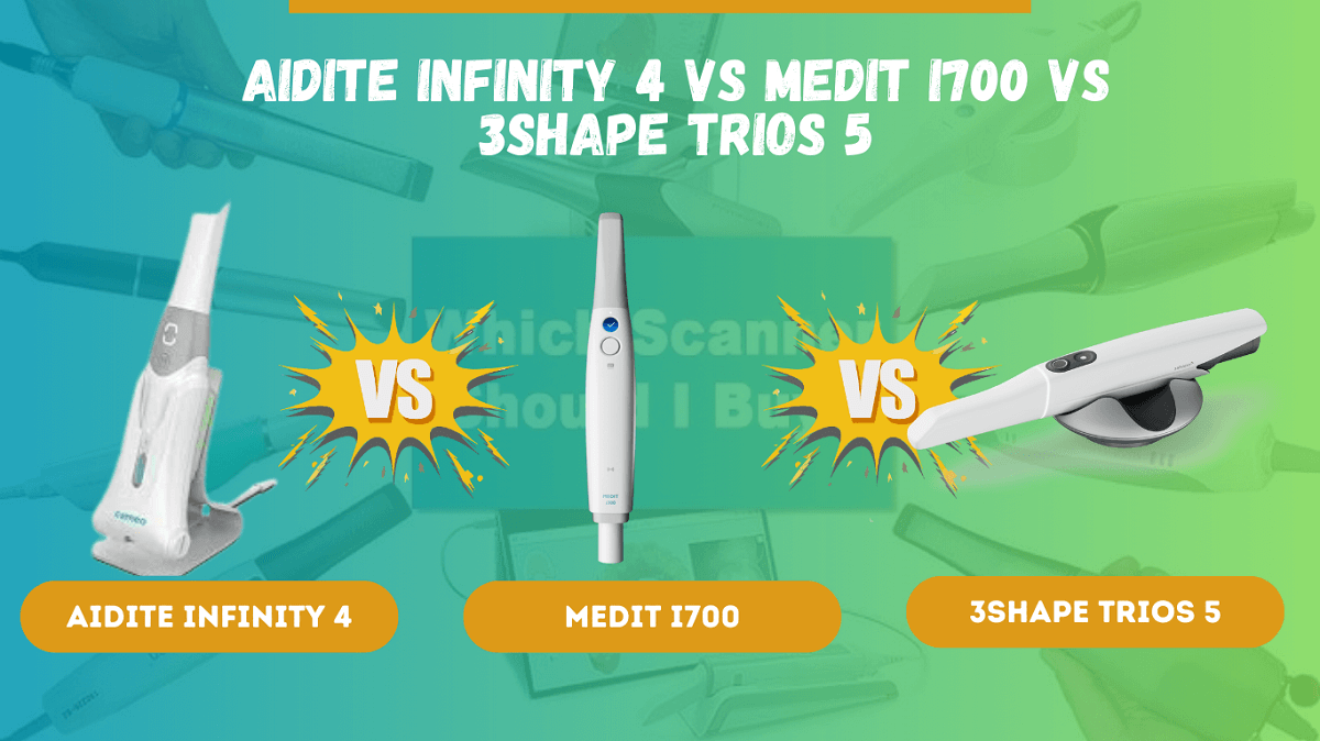 Aidite Infinity 4 vs Medit i700 vs 3Shape TRIOS 5 Medit i700