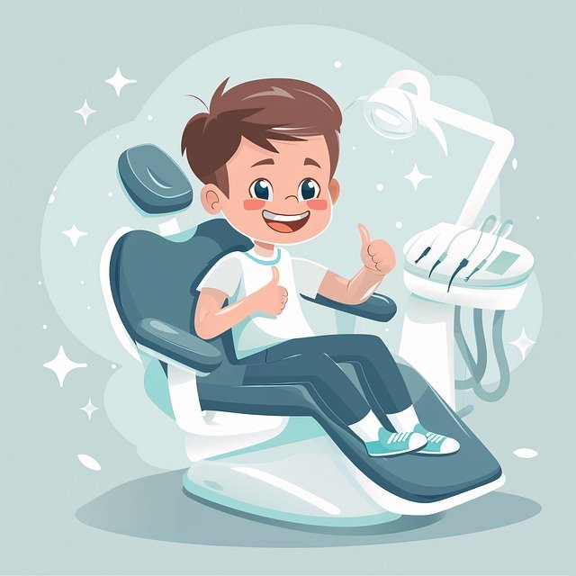 An illustration of a happy child after a dental procedure