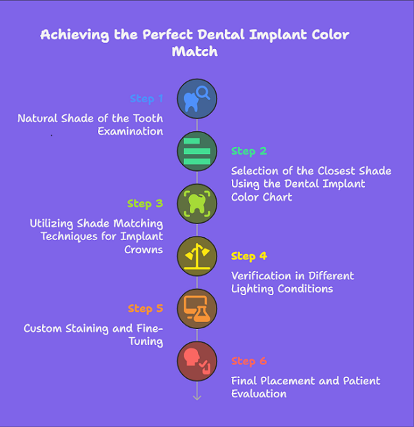 Dental Implant Color Match Step-by-Step Process