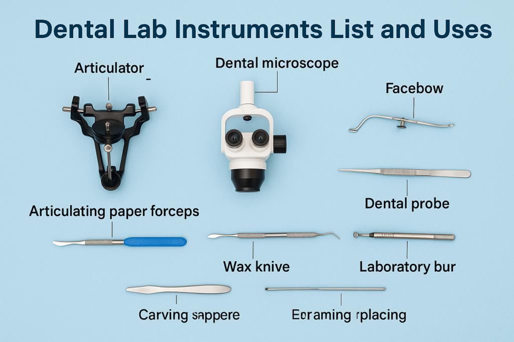 Dental lab instrument list and uses
