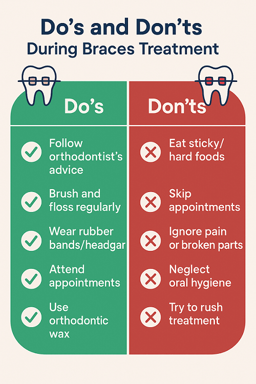 Do's and Don’ts During Braces Treatment
