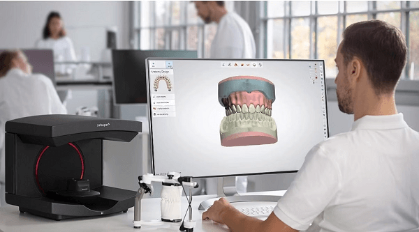 Taking 3D Impressions with a dental scanner