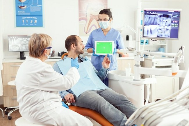 Visual representation of a patient seeking treatment
