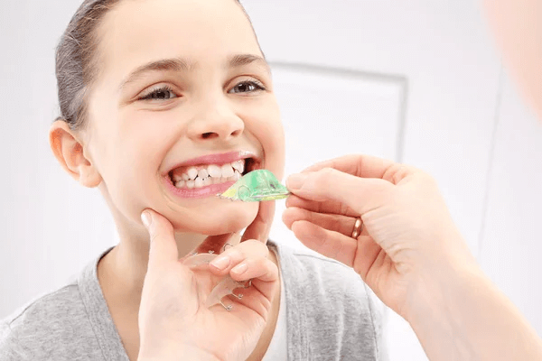 child having dental treatment